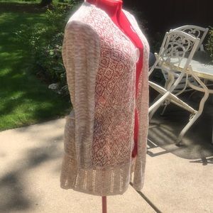 Knit oatmeal cardigan in 3X brand new with tags!